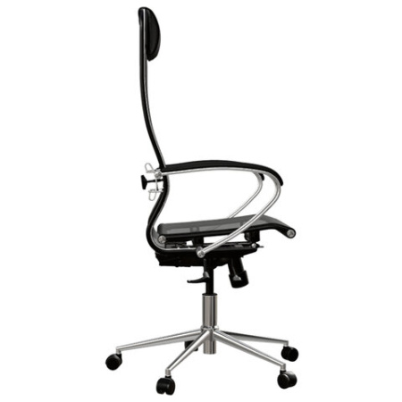 Кресло МЕТТА "ErgoLife" 10 B1-104K, хром, синхромеханизм, прочная сетка, черное