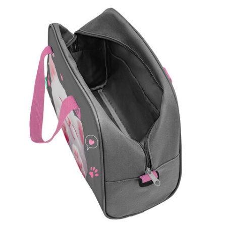 Сумка для занятий BRAUBERG KIDS с ручками, с плечевым ремнем, подкладка, 35x25x15 см, "Кот-мурлыка", 274629