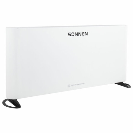 Обогреватель-конвектор SONNEN ONYX-2000.1, 2000 Вт, Х-образный нагревательный элемент, белый, сделано в России, 457630