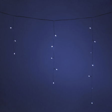 Электрогирлянда-бахрома уличная 25х0,7 м, 400 LED, холодный белый, 220 V, контроллер, ЗОЛОТАЯ СКАЗКА, 592552