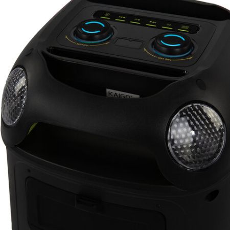 Колонка напольная KAIGO (КАЙГО) GE-P28A + микрофон и пульт В ПОДАРОК, 80 Вт, EQ, Bluetooth, USB, micro SD, AUX, LED, TWS, FM, 514227