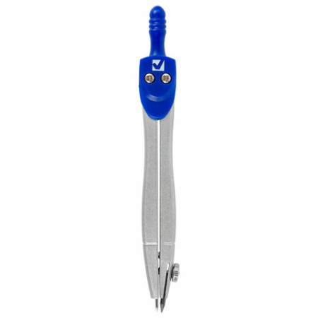 Готовальня BRAUBERG SCHOOL KIT, 8 предметов, циркуль 115 мм, чертежные принадлежности, металлический пенал со справочными материалами,210712