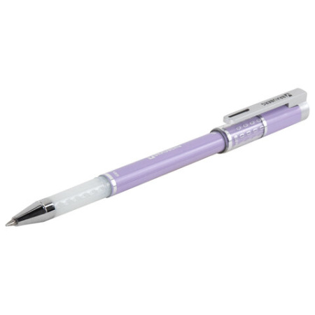 Ручка гелевая BRAUBERG "GEL ONE PASTEL", ЧЕРНАЯ, корпус ассорти, узел 0,5 мм, линия 0,35 мм, 144039