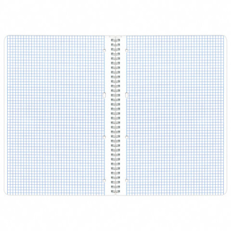 Тетрадь А4, 96 л., BRAUBERG, гребень, клетка, матовая ламинация, "Marble", 404063