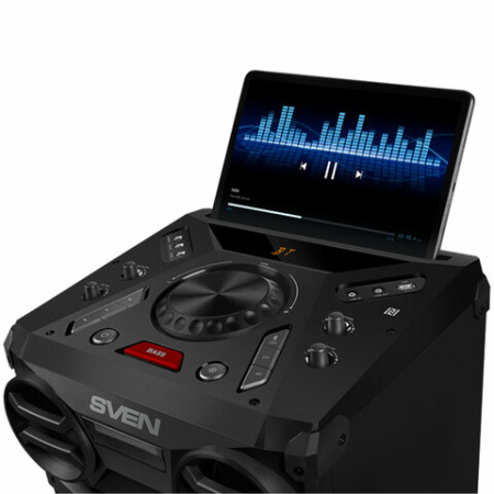 Колонка портативная SVEN PS-1900, 1000 Вт, TWS, Bluetooth, FM, USB, LED-дисплей, черная, SV-022037