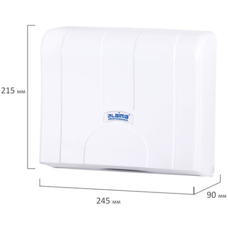 Диспенсер для полотенец LAIMA PROFESSIONAL LSA (Система H2), Z-сложения, белый, ABS, 607991
