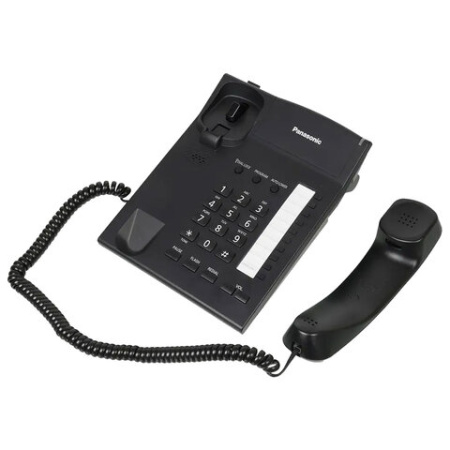 Телефон PANASONIC KX-TS2382RUB, память 10 последних набранных номеров, тональный/импульсный режим, повтор, чёрный