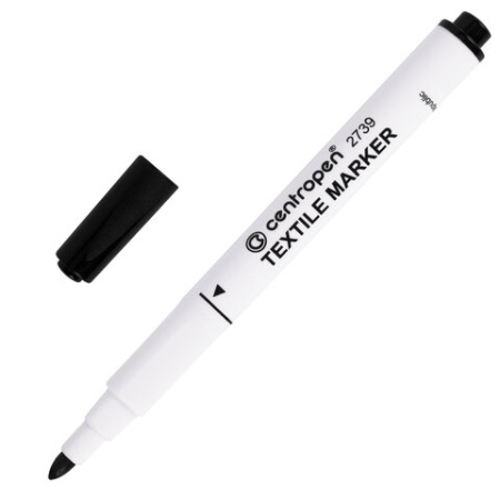 Маркеры для ткани 6 ЦВЕТОВ CENTROPEN "Textile Marker", круглый наконечник, 1,8 мм, 2739/6, 5 2739 0610