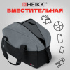 Сумка спортивная HEIKKI BASE (ХЕЙКИ), карман на молнии, черная/темно-серая, 30x44x17 см, 272623