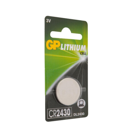 Батарейка литиевая GP Lithium CR2430 "таблетка, дисковая, кнопочная" 1 шт., блистер, CR2430-8C1