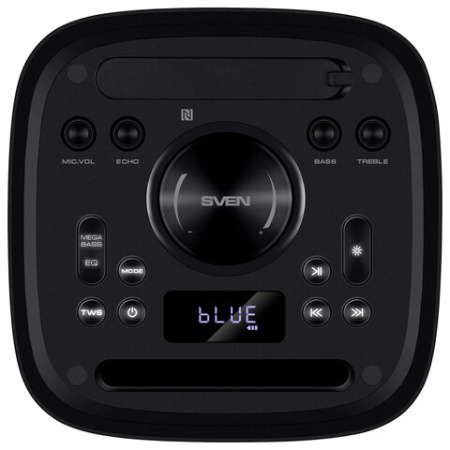 Колонка портативная SVEN PS-930, 150 Вт, TWS, Bluetooth, FM, USB, microSD, LED-дисплей, черный, SV-022402
