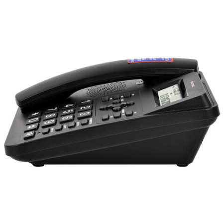 Телефон TEXET TX-264, АОН, спикерфон, тональный / импульсный режим, часы / будильник, SOS, повтор, черный, УТ-00004790