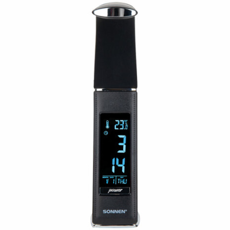 Настольная лампа / светильник SONNEN SM-01B на подставке, LCD-экран, СВЕТОДИОДНАЯ, 5 Вт, черный, 238232