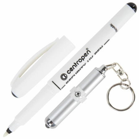 Маркер перманентный ультрафиолетовый CENTROPEN "Security UV", фонарик, 0,6-1 мм, 2699, 6 2699 0201