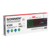 Клавиатура проводная USB, 104 клавиши, LED-подсветка, SONNEN K305, черная, 513948