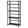 Стеллаж на металлокаркасе "BRABIX LOFT SH-001", 600х300х1250 мм, складной, цвет морёный дуб, 641228