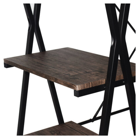 Стол на металлокаркасе BRABIX "LOFT CD-004", 1200х535х1110 мм, 3 полки, цвет