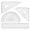 Готовальня BRAUBERG SCHOOL KIT, 8 предметов, циркуль 115 мм, чертежные принадлежности, металлический пенал со справочными материалами,210712