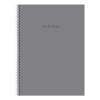 Тетрадь А4, 120 л., BRAUBERG, гребень, клетка, матовая ламинация, "Minimal Classic", 405640