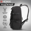 Рюкзак HEIKKI FUSION (ХЕЙКИ) универсальный, отделение для ноутбука, карман-антивор, черный, 43х30х14 см, 272577