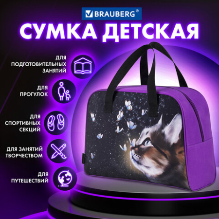 Сумка для занятий BRAUBERG с ручками, 35x25x15 см, "Мечта", 271592