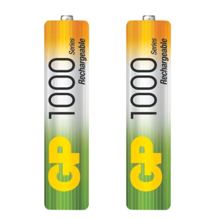Батарейки аккумуляторные Ni-Mh мизинчиковые КОМПЛЕКТ 2 шт., AAA (HR03) 950 mAh, GP, 100AAAHC-2DECRC2, 100AAAHC2DECRC2