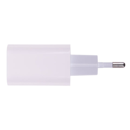 Зарядное устройство быстрое сетевое (220 В) SONNEN, Type-C PD 20 Вт, 3 A, белое, 455507