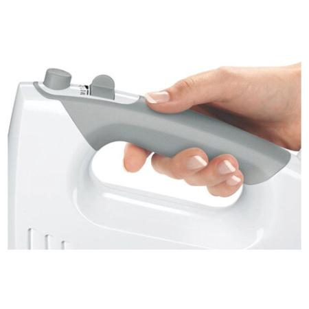 Миксер BOSCH MFQ 36480, 450 Вт, 5 скоростей, 6 насадок, стакан, белый, MFQ36480