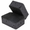 Губки для посуды 9,5х7х3,5 см, КОМПЛЕКТ 10 шт., BIG BLACK, КРУПНОПОРИСТЫЙ поролон с абразивным слоем, LAIMA, 608650