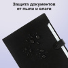 Папка-органайзер на кнопке 12 отделений, BRAUBERG "Extra", А4, черная с белым, 271930