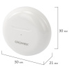 Наушники беспроводные TWS вкладыши с микрофоном CROMEX (КРОМЕКС) EP-T28W, Bluetooth 5.4, белые, 514121