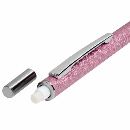 Карандаш механический 0,5 мм + грифели HB 12 штук на блистере, BRAUBERG "ROSE PINK", 181971