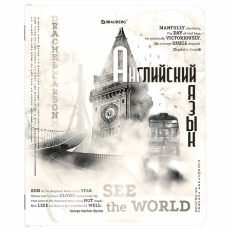 Тетради предметные, КОМПЛЕКТ 12 ПРЕДМЕТОВ, 48 л., матовая ламинация, BRAUBERG, "BLACK&WHITE", 404835