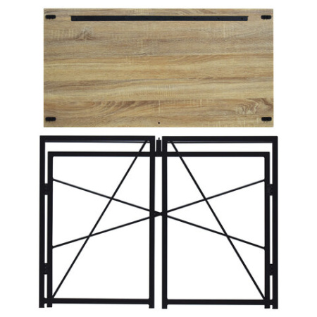 Стол на металлокаркасе BRABIX "LOFT CD-002", 1000х500х750 мм, складной, цвет дуб натуральный, 641214