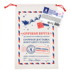 Подарочный мешок Деда Мороза (1 шт.), новогодний, 40х60 см, полиэстер, хлопок, ЗОЛОТАЯ СКАЗКА, 592538