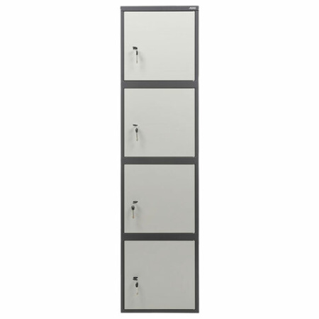 Шкаф металлический для документов AIKO "SL-185/4" ГРАФИТ, 1800х460х340 мм, 37 кг, S10799182502