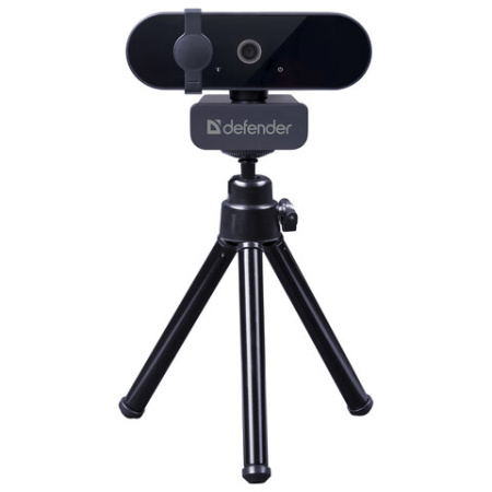 Веб-камера DEFENDER G-lens 2590 QHD, 3,7 Мп, микрофон, USB 2.0, регулируемый крепеж, черная, 63113