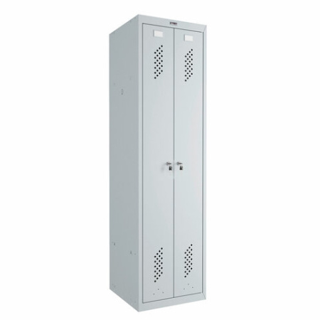 Шкаф металлический для одежды BRABIX "LK 21-50", 2 секции, 1830х500х500 мм, 29 кг, 291379