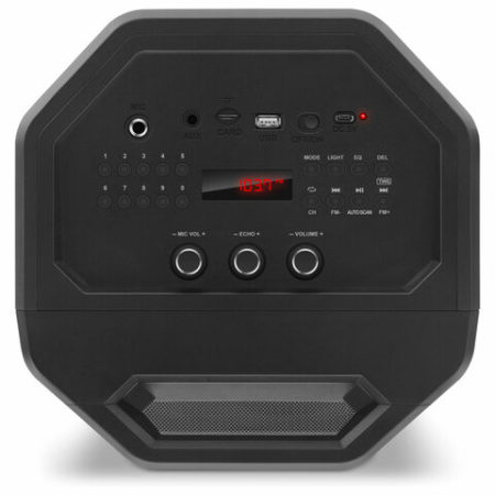 Колонка портативная SVEN PS-655, 50 Вт, TWS, Bluetooth, FM, USB, microSD, LED-дисплей, пульт, черная, SV-020163