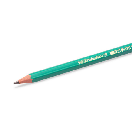 Карандаш чернографитный BIC, 1 шт., "Evolution", HB, корпус зеленый, 8803112