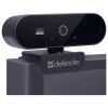 Веб-камера DEFENDER G-lens 2590 QHD, 3,7 Мп, микрофон, USB 2.0, регулируемый крепеж, черная, 63113