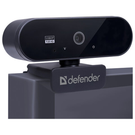 Веб-камера DEFENDER G-lens 2590 QHD, 3,7 Мп, микрофон, USB 2.0, регулируемый крепеж, черная, 63113