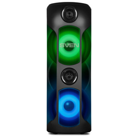 Колонка портативная SVEN PS-720, 80 Вт, TWS, Bluetooth, FM, USB, microSD, LED-дисплей, черный, SV-019600