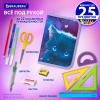 Пенал BRAUBERG, 1 отделение, 1 откидная планка, полиэстер, 21х14 см, "Anime cat", 272322