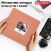 Фотоальбом BRAUBERG "Персик" на 200 фото 10х15 см, ткань, персиковый, 391190