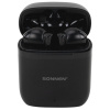 Наушники беспроводные TWS вкладыши с микрофоном, SONNEN EP-BH10B, Bluetooth 5.3, черные, 514122
