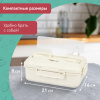 Ланч-бокс контейнер, 1 секция, 3 отделения, 1,4 л, ложка, вилка, 8х21х14 см, бежевый, JOYLUX (ДЖОЙЛЮКС) ECO, 609346