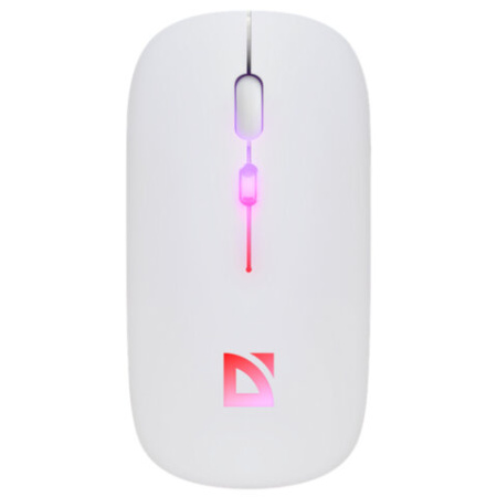 Мышь беспроводная DEFENDER TOUCH MM-997, USB, 3 кнопки+1 колесо-кнопка, оптическая, белая, 52998