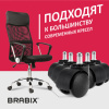 Колеса (ролики) BRABIX для кресла, пластиковые, КОМПЛЕКТ 5 шт., шток d 11 мм, черные, в коробе, 532008