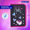 Пенал BRAUBERG с наполнением, 1 отделение, 1 откидная планка, 24 предмета, 21х14 см, "Cats first", 271525